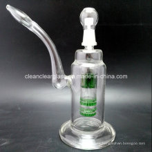 High Quality Green Glass Water Pipe Oil Rig Vaper Rig with Honeycomb Perc